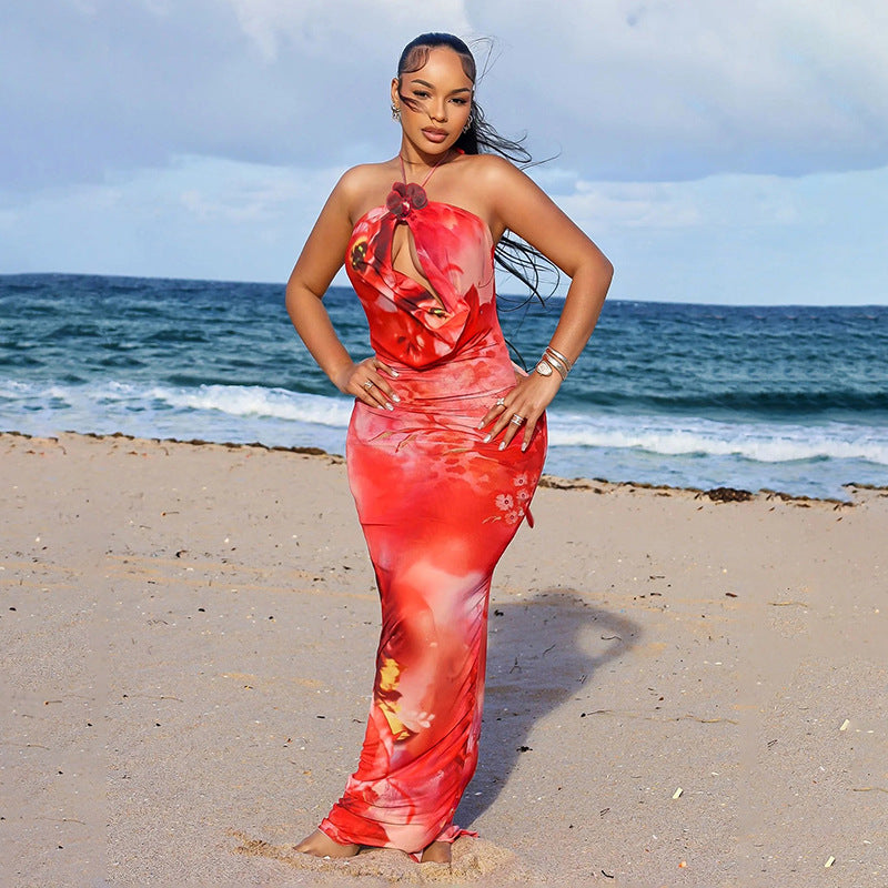 Women's Halter Maxi Dress