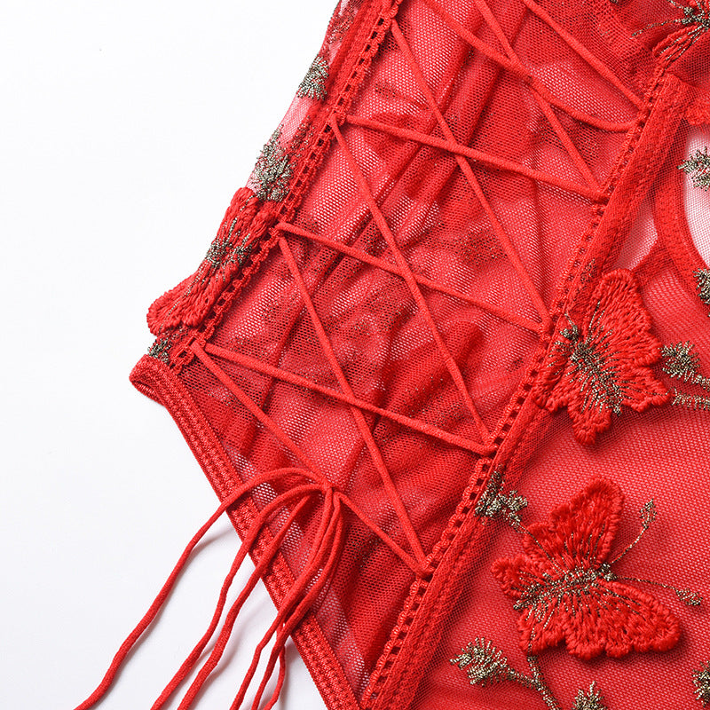 Butterfly Embroidery Underwear Lingerie