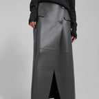 Faux Leather Maxi Skirt