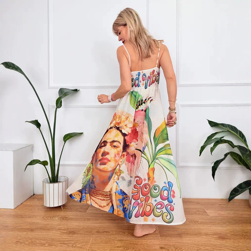 Women's Positioning Printed Dress