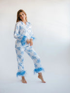 Satin Printed Pajamas Lingerie
