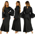 Direct Advanced Imitation Acetic Acid Solid-Color Dress