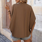 Women's Summer Women Batwing Sleeve Solid Color Shirt For Women