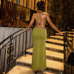 Women's Backless Halter Dress