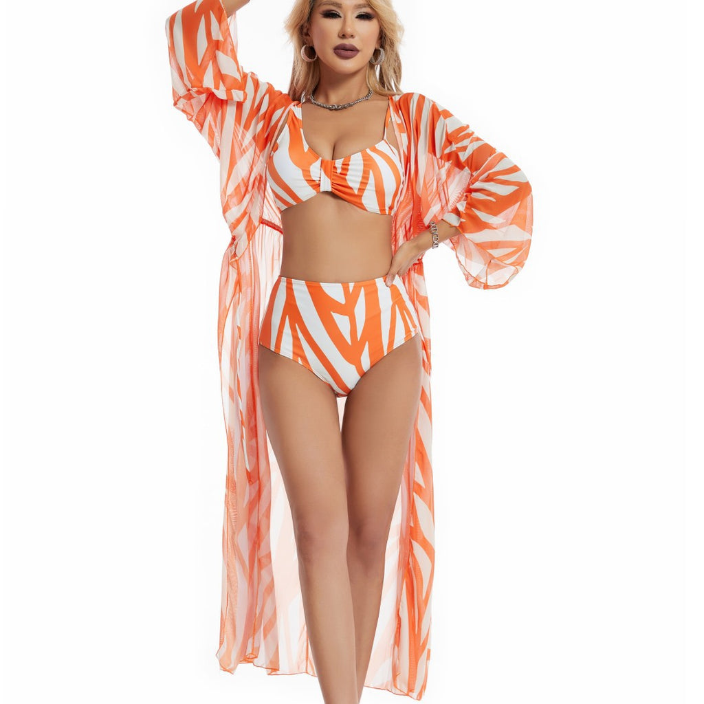 Three Split One-piece Swimwear