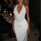 Women's Lace Backless Dress