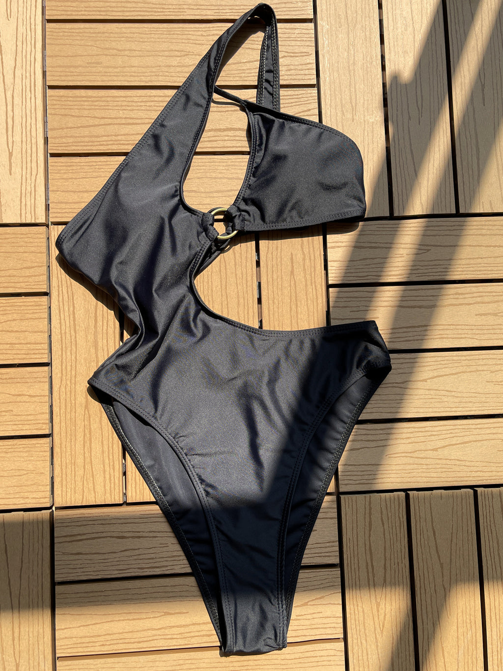 Solid Color One-piece Swimwear