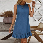 Sleeveless Denim Summer Dress