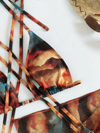 Gradient Printing One-piece Swimwear