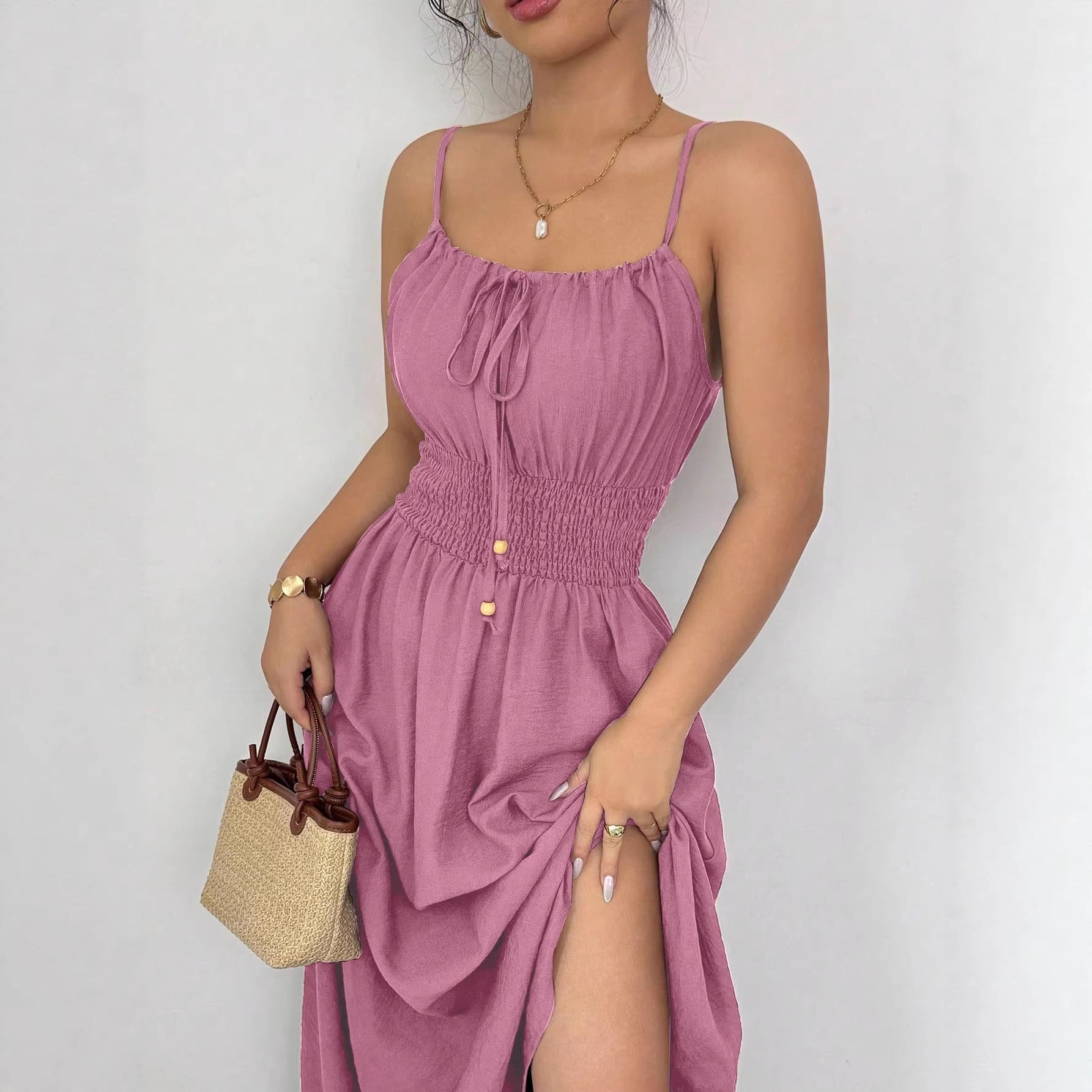 Women's Pleated Sleeveless Dress