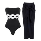 Black Tube Top Suit