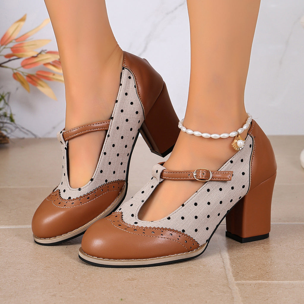 Women's Lace Mary Jane High-Heel Shoes