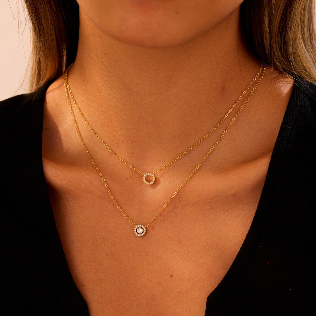 Double Layer Diamond Necklace