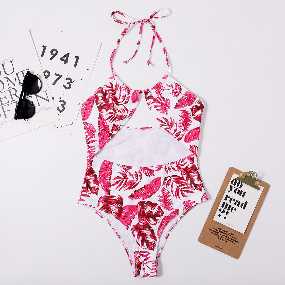 Printed Siamese Bikini Swimwear