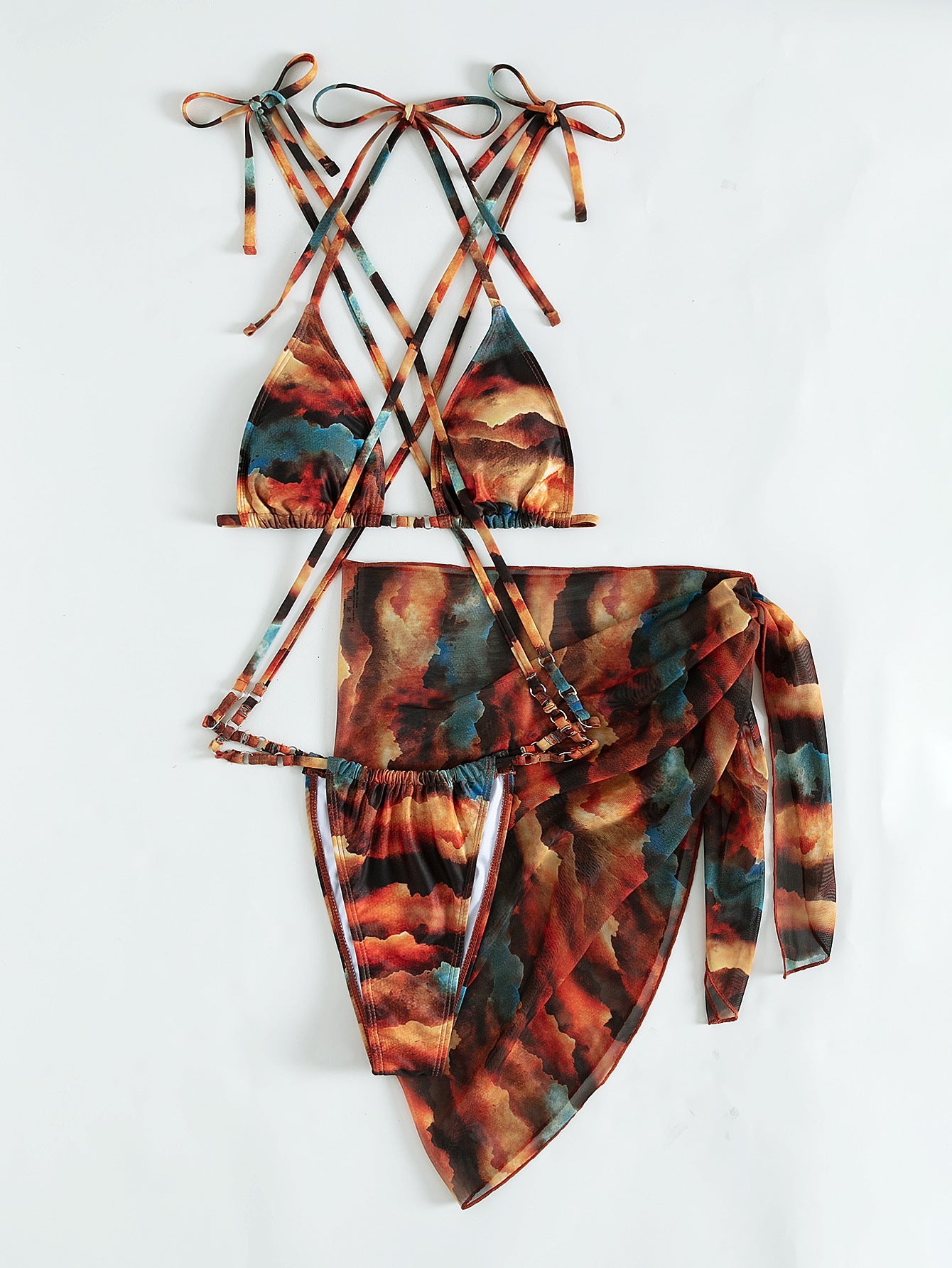 Gradient Printing One-piece Swimwear
