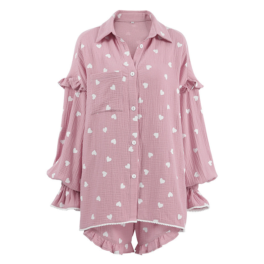 Comfort Ruffled Pajamas Lingerie