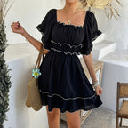 Women's Ruffled Short Sleeve Dress