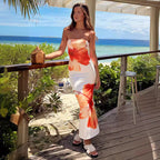 Fashionable Elegant Bandeau Slim Fit Long Holiday Dress