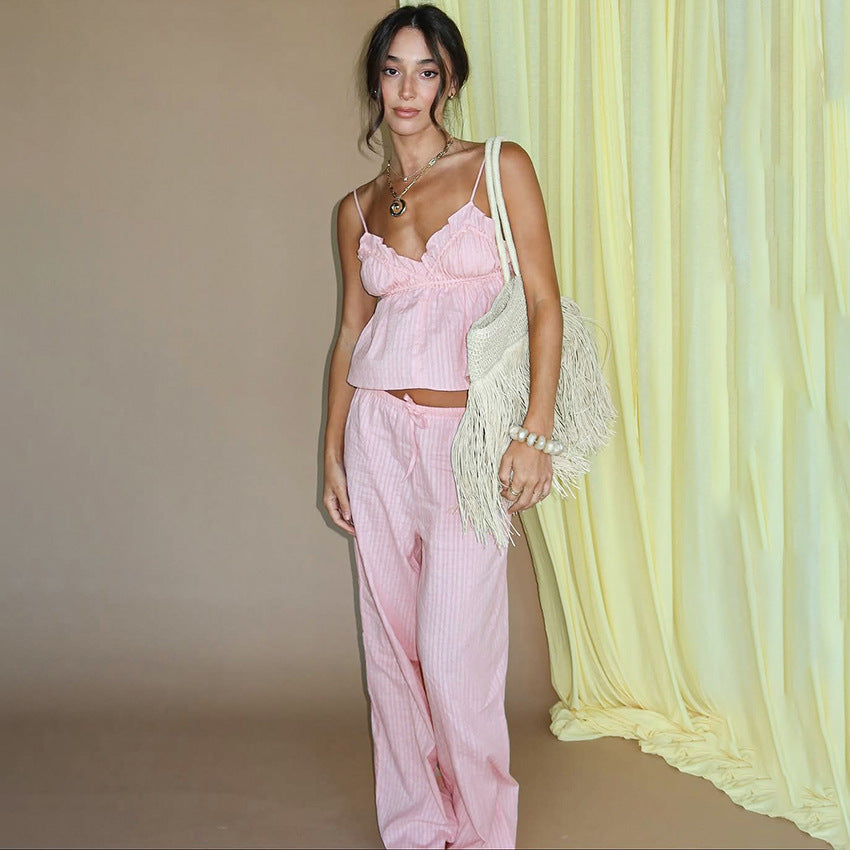 Women's Cotton Jacquard Two-Piece Pajama Set
