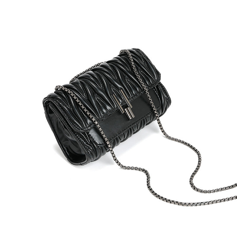 Pleated Chain Bag