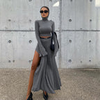 Hooded Top & Skirt Set
