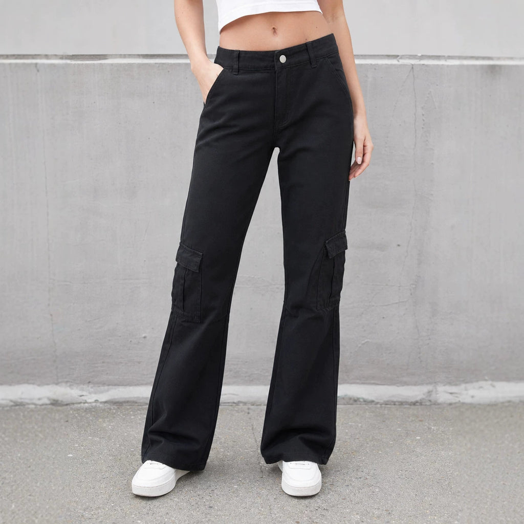 Black Straight-Leg Jeans