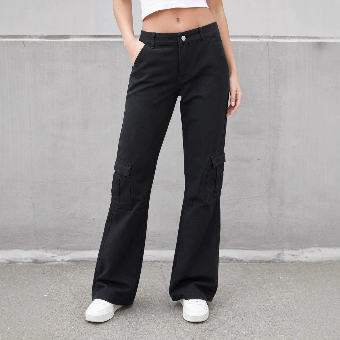 Black Straight-Leg Jeans
