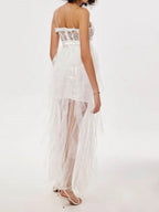 Women's Sheer Lace Wedding Evening Dress