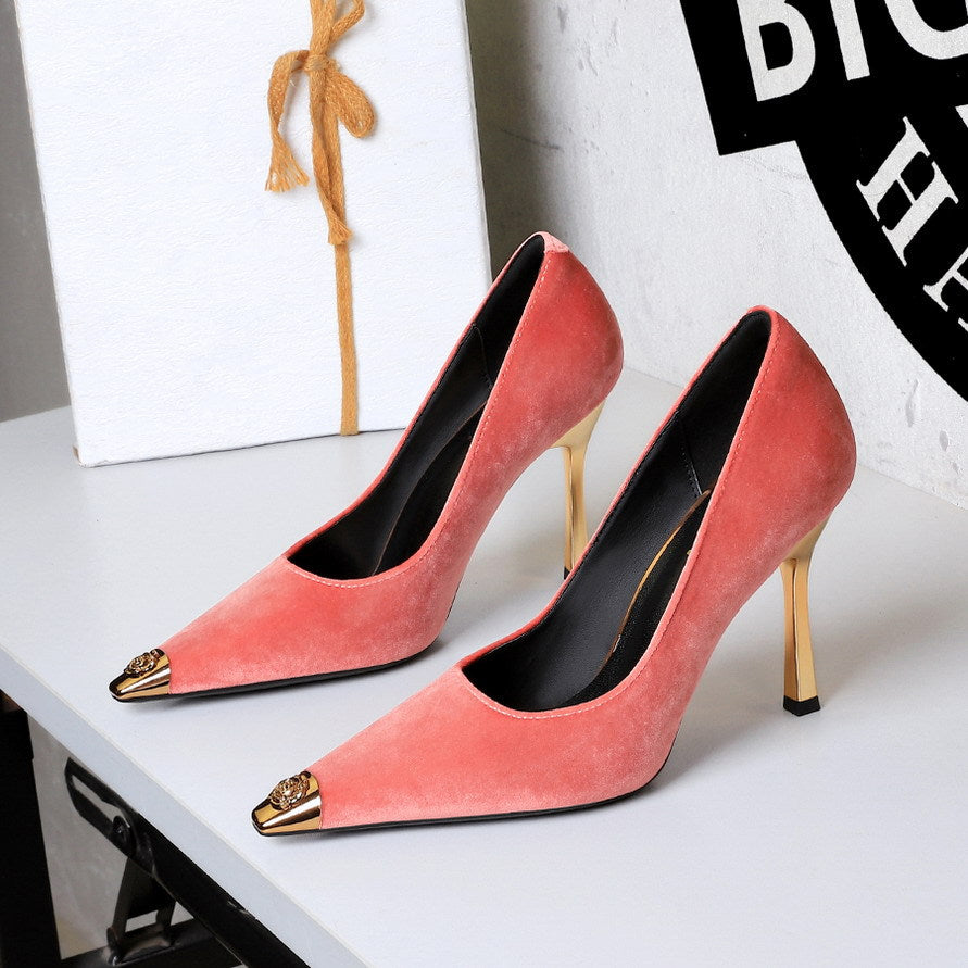 Women's Plush Pointed-Toe Stiletto Pumps