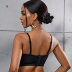 Women's Rhinestone Tassel Boned Corset Top
