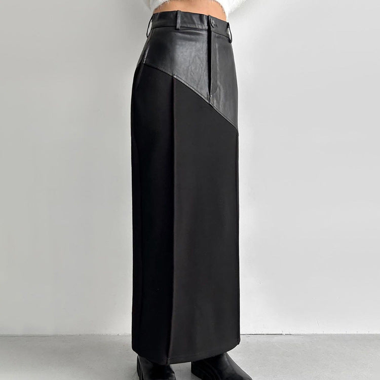 Faux Leather Maxi Skirt