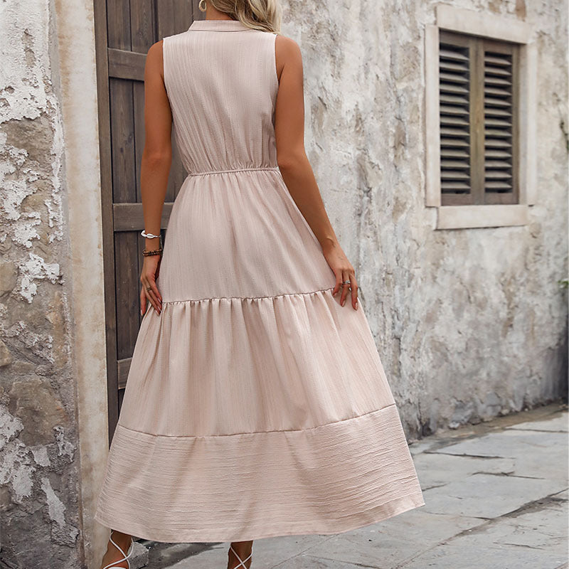 Women's Summer Solid Color Elegant Slim Dress