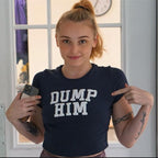 Women’s Dump Him Graphic Cropped T Shirt
