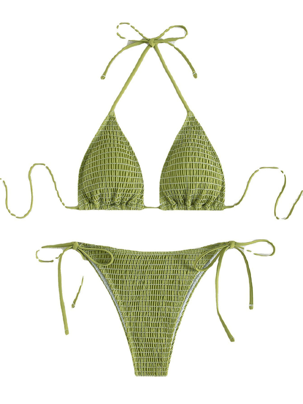 Solid Color Bikini Swimwear