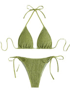 Solid Color Bikini Swimwear