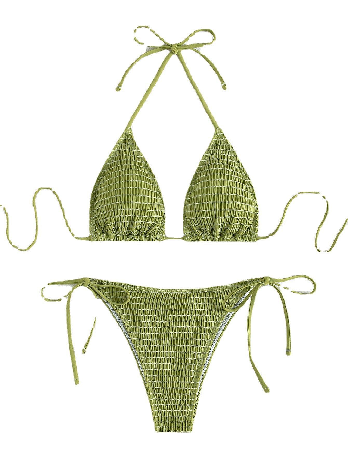 Solid Color Bikini Swimwear