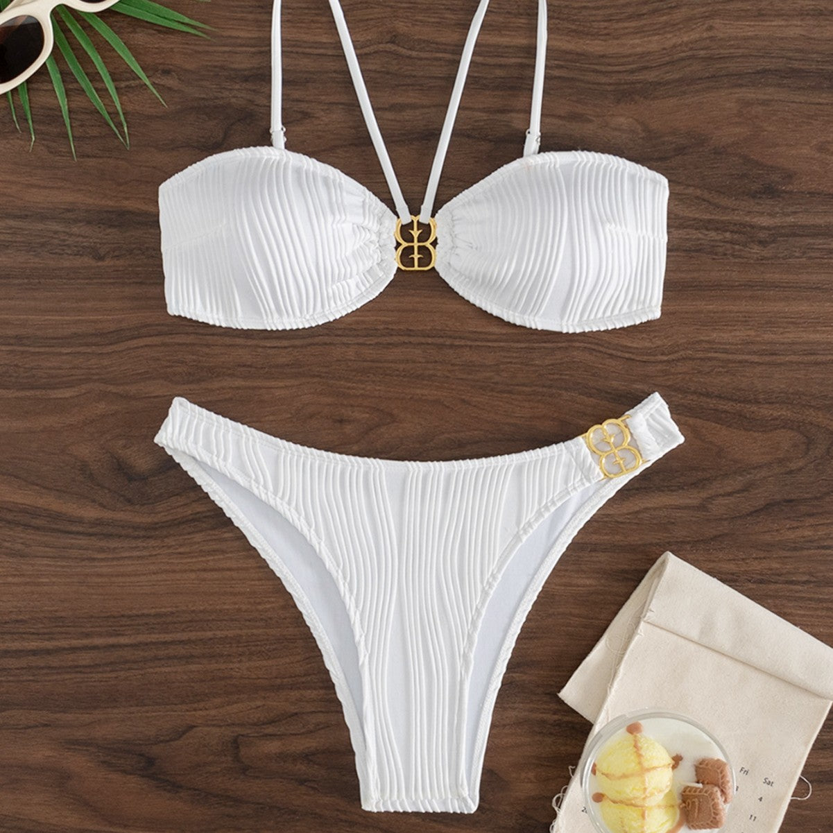 Metal Buckle Bikini Swimwear