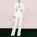 Women's Sequin Rhinestone Blazer & Trousers Set