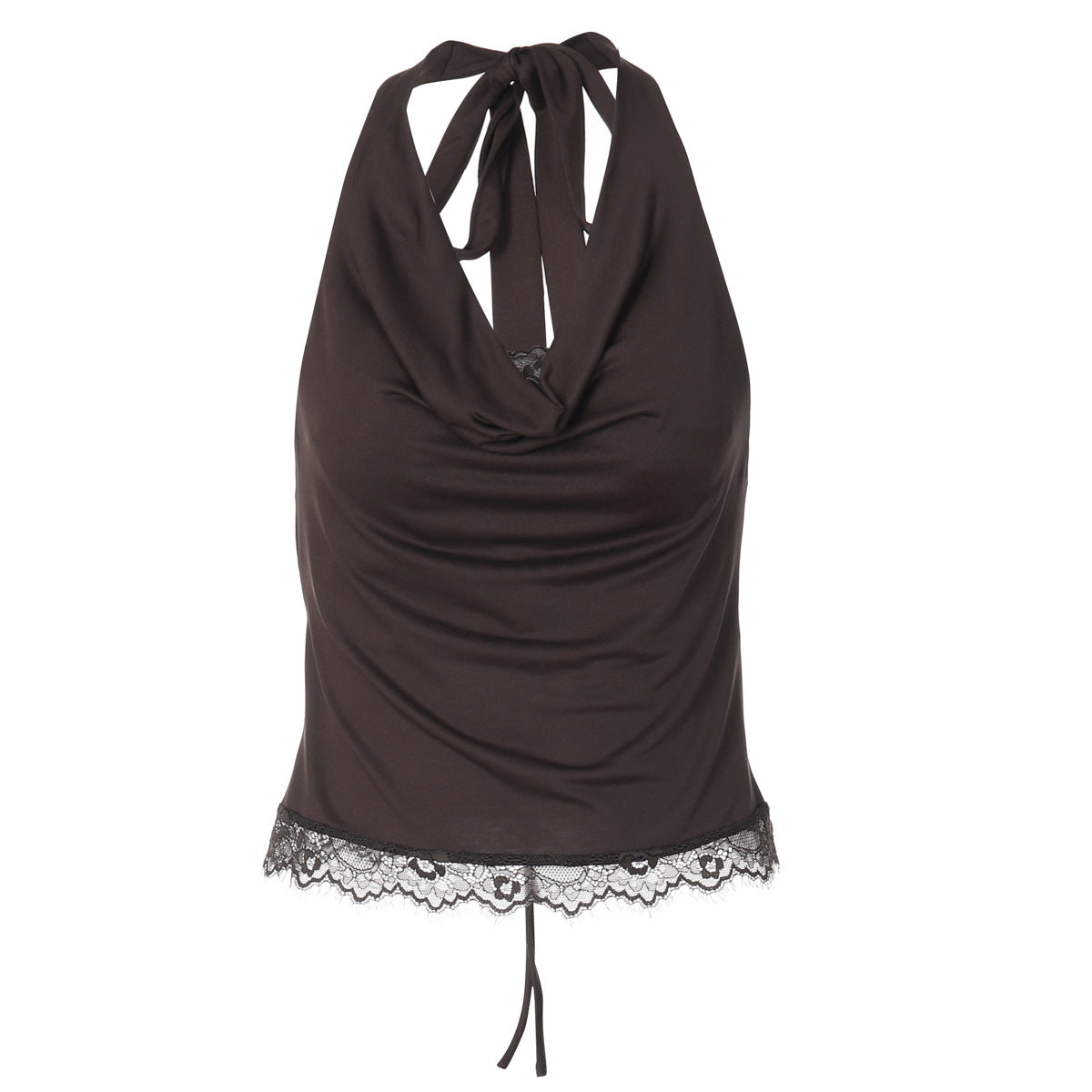 Women's Lace Detail Halter Neck Vest Top