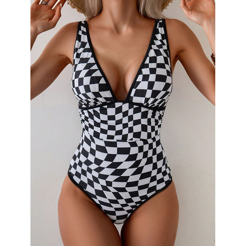 Neck One-piece Swimwear