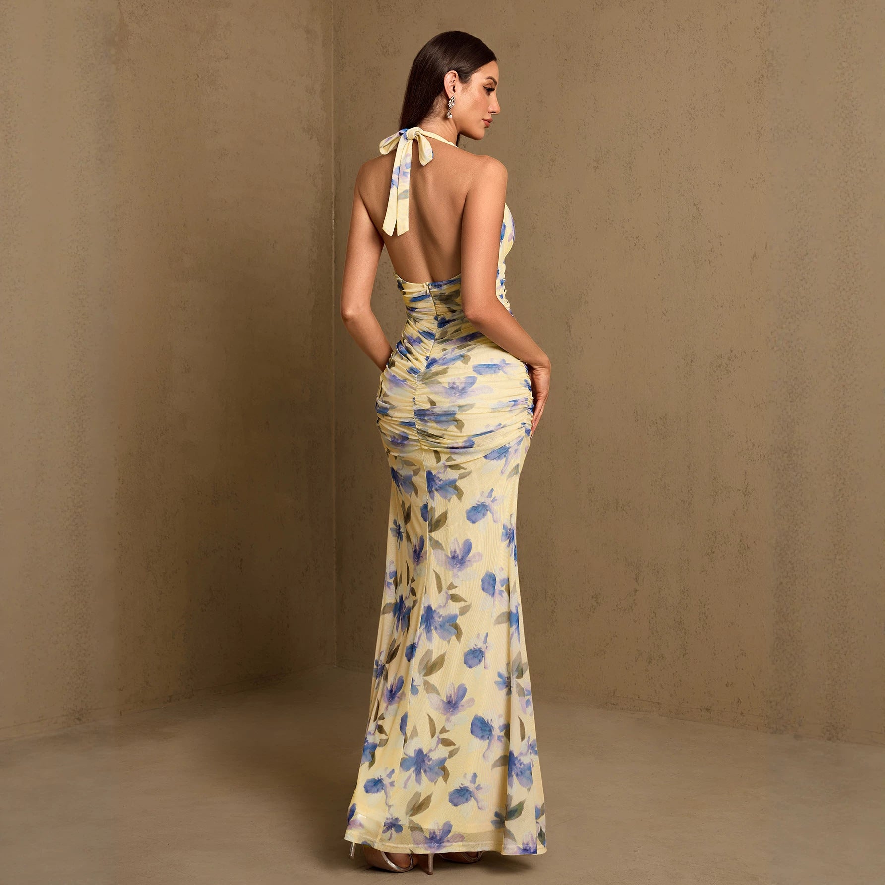 Women's Halter Pleated Dress