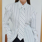 Women Clothing Advanced Sensitive Diligent Striped Shirt