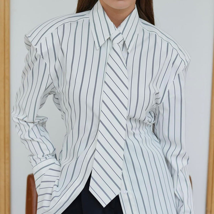 Women Clothing Advanced Sensitive Diligent Striped Shirt