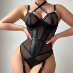 Jumpsuit Faux One-piece Swimwear
