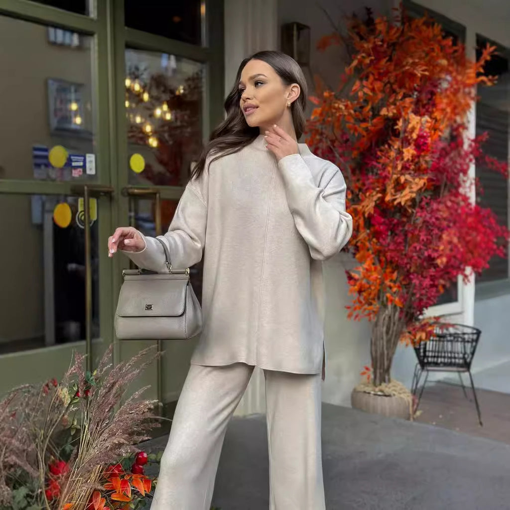 Women's Autumn Winter Russian Long Sleeved Loose Casual Trousers