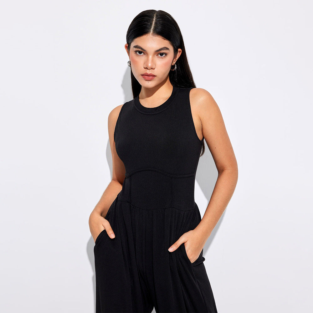 Women’s Knitted Side-Bone Slim-Fit Jumpsuit