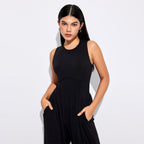 Women’s Knitted Side-Bone Slim-Fit Jumpsuit