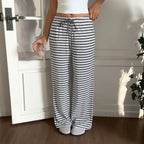 Women's Striped Drawstring Trousers