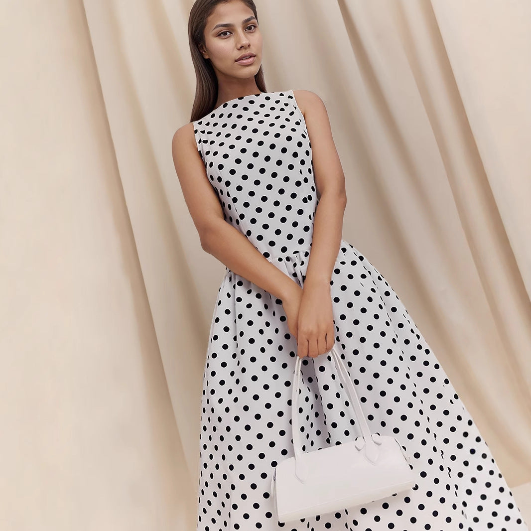 Women's Maxi Polka Dot Dress