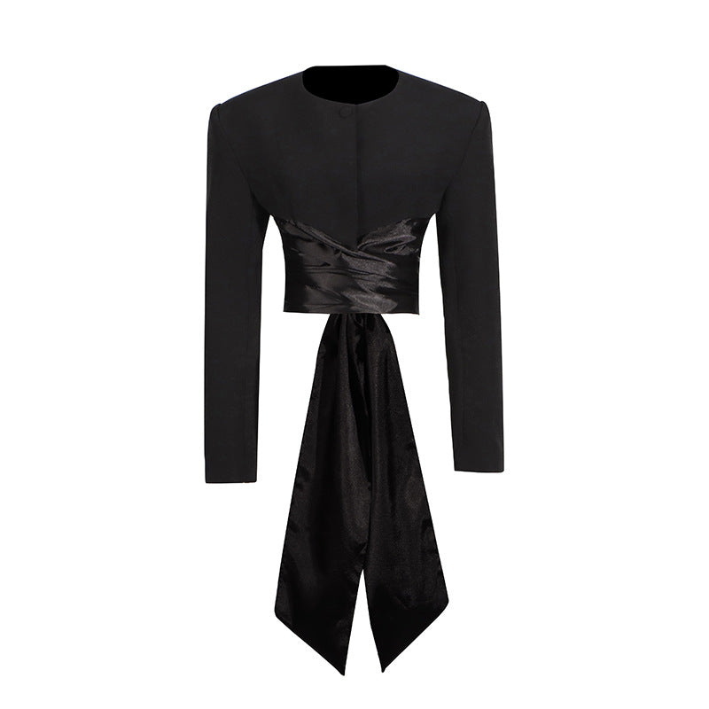 Women's Tie Waist Long Sleeve Top